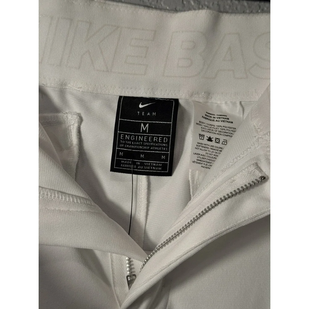 Nike Baseball Pants Mens Med Black Piped Vapor Stretch Waist Sports NWT